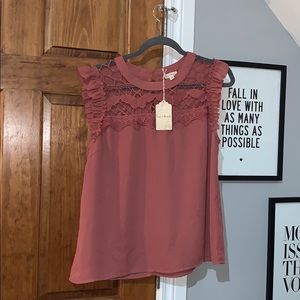Berry lace dress top